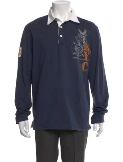 Pre-owned Bogner Graphic Print Long Sleeve Shirt In Blue