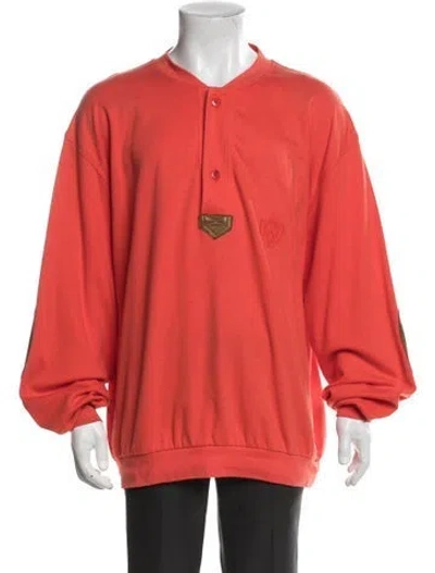 Pre-owned Bogner Graphic Print Mock Neck Pullover In Orange