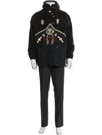 Pre-owned Bogner Graphic Print Parka In Black