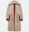 Bogner Gritt Suede-trimmed Shearling Coat In Brown