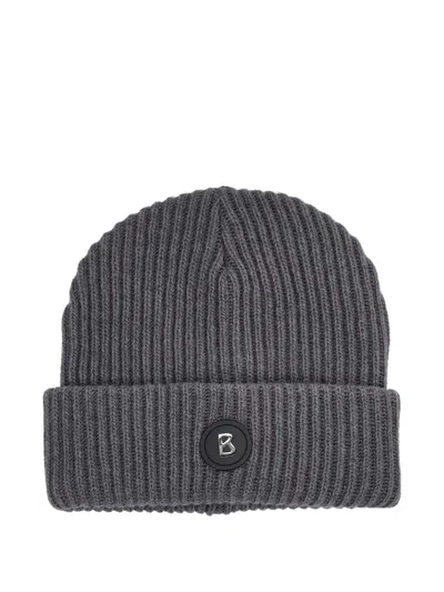 Bogner Gustav Ribbed Logo-patch Hat In Brown