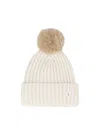 Bogner Pompom Logo Hat In White