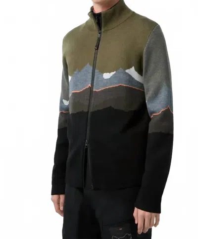 Bogner Helmut Knit Layer Jacket In Grape Leaf In Gray