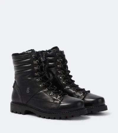 Bogner Helsinki Leather Lace-up Boots In Black