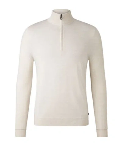 Bogner Harry Fleece Half-zipped Sweater In White