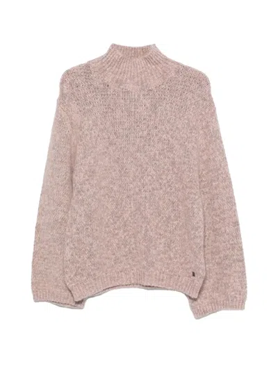 Bogner High-neck Chunky-knit Sweater In Pink