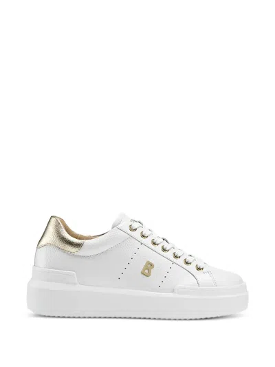 Bogner Hollywood Logo-plaque Pebbled Sneakers In White