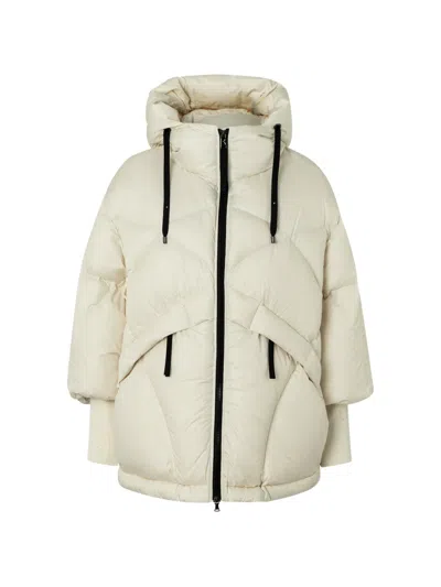 Bogner Hooded Quilted Jacket In White