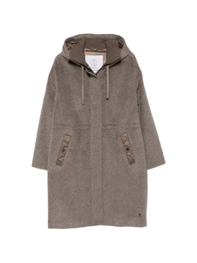 Bogner Hooded Quilted-trim Coat In Multi