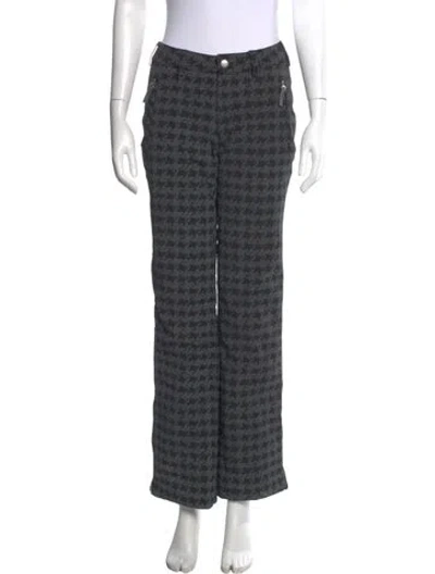 Pre-owned Bogner Houndstooth Print Pants In Grey