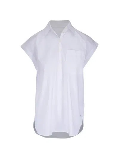 Bogner Hunter Short-sleeve Chest-pocket Blouse In White