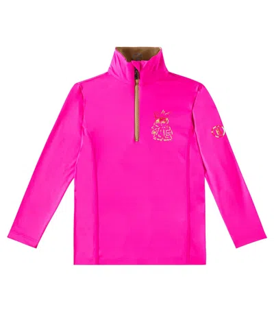 Bogner Kids' Ida Half-zip Technical Top In Pink