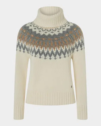 Bogner Ingrid Patterned Turtleneck Sweater In Neutral
