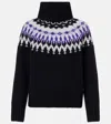 Bogner Ingrid Jacquard Cashmere Turtleneck Sweater In Black