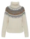Bogner Ingrid Patterned Turtleneck Sweater In Neutral