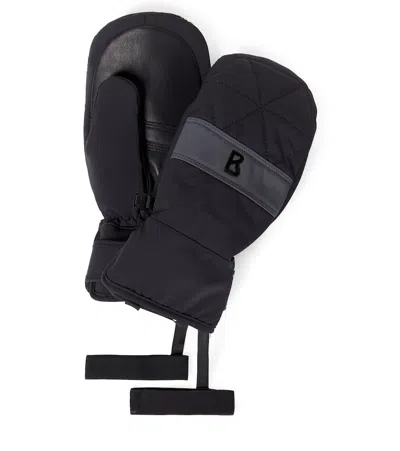 Bogner Kids' Janne Logo Quilted Mittens In Black