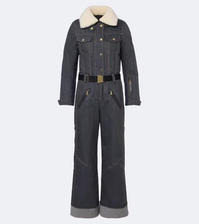 Bogner Jennad Belted Down Ski Suit In Blue