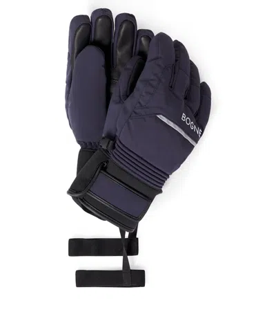 Bogner Kids' Jody Logo Ski Gloves In Blue