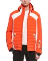 Bogner Jorik Printed Quilted Shell Down Ski Jacket In Orange