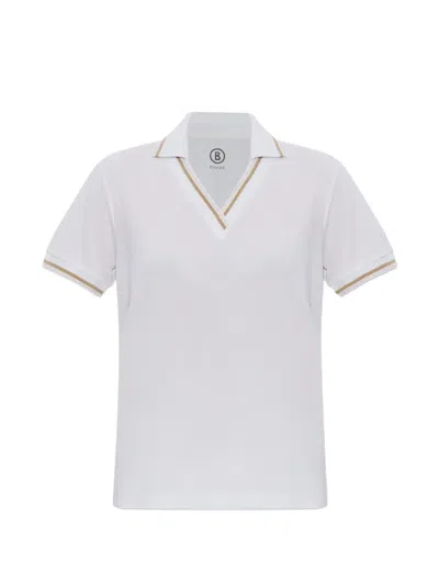 Bogner Jula Striped V-neck T-shirt In White