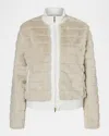 Bogner Katniss Faux Fur Combo Jacket In Gray