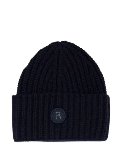 Bogner Kilian Ribbed-knit Beanie Hat In Blue
