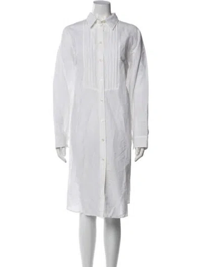 Pre-owned Bogner Knee-length Dress In White