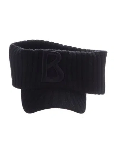 Pre-owned Bogner Knit Embroidered Visor In Black