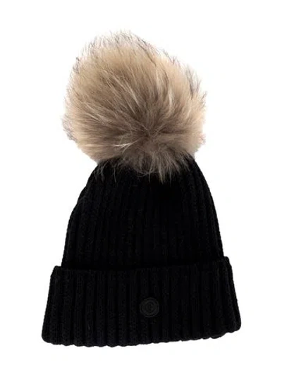 Pre-owned Bogner Knitted Pom Pom Beanie In Blue