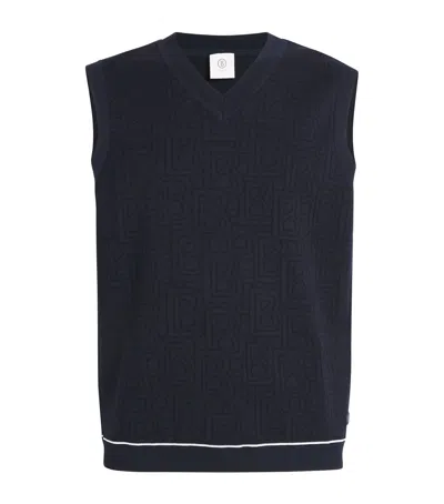 Bogner Knitted Tian Sweater Vest In Navy