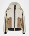 Bogner Kora Combo Teddy Ski Jacket In Animal Print