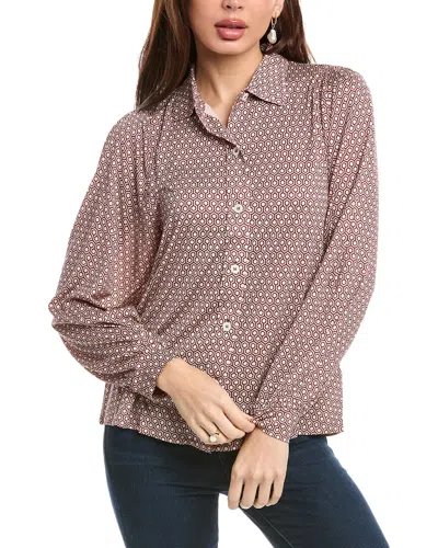 Bogner Kylie Silk Blouse In Purple