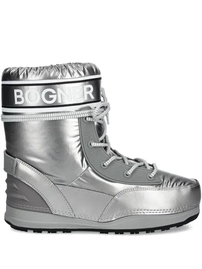 Bogner Lace-up Snow Boots In Silver