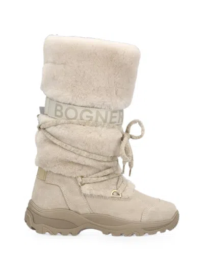 Bogner Lace-up Snow Boots In Animal Print