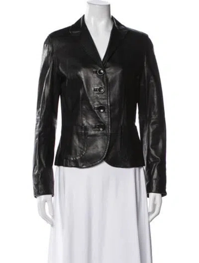 Pre-owned Bogner Lamb Fur Blazer In Black