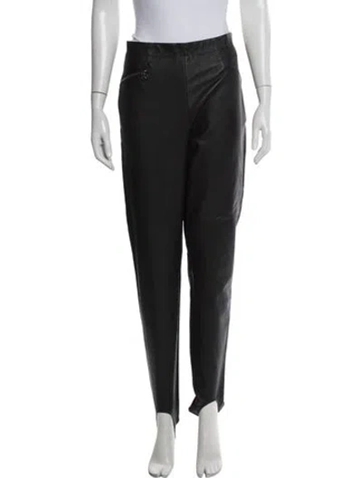 Pre-owned Bogner Lamb Leather Pants W/ Tags In Black