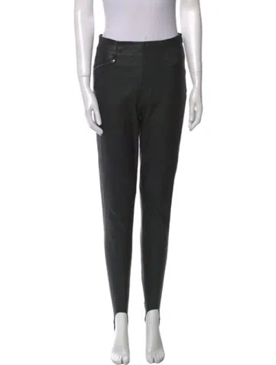 Pre-owned Bogner Lamb Leather Skinny Leg Pants In Black