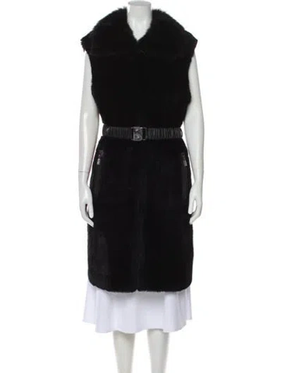 Pre-owned Bogner Lamb Leather Vest W/ Tags In Black