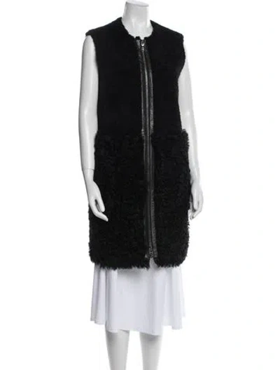 Pre-owned Bogner Lambskin Fur Coat In Black