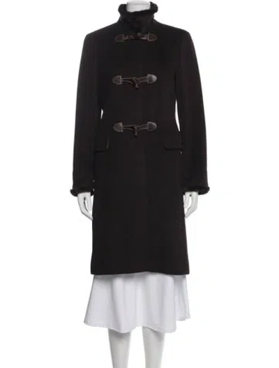 Pre-owned Bogner Lambswool Coat In Gray
