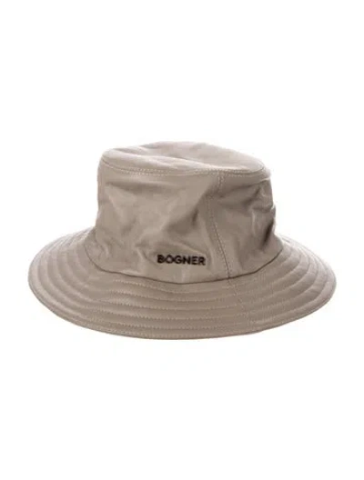 Pre-owned Bogner Leather Bucket Hat W/tags In Neutral