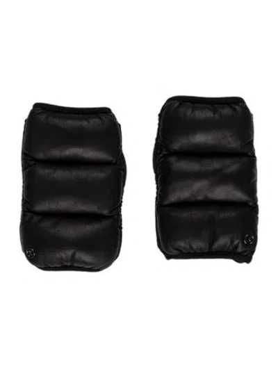 Pre-owned Bogner Leather Fingerless Gloves In Black