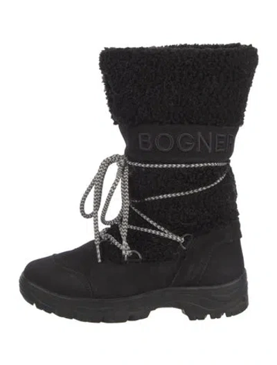 Pre-owned Bogner Leather Snow Boots In Black