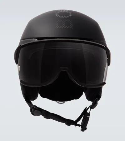 Bogner Leather-trimmed Ski Helmet In Black