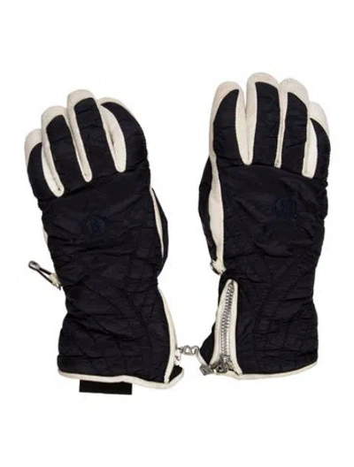 Pre-owned Bogner Leather Winter Gloves In Blue