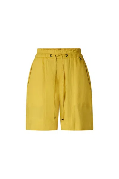 Bogner Linen Blend Shorts Carmel In Yellow