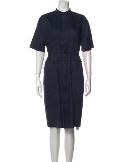 Pre-owned Bogner Linen Knee-length Dress In Blue