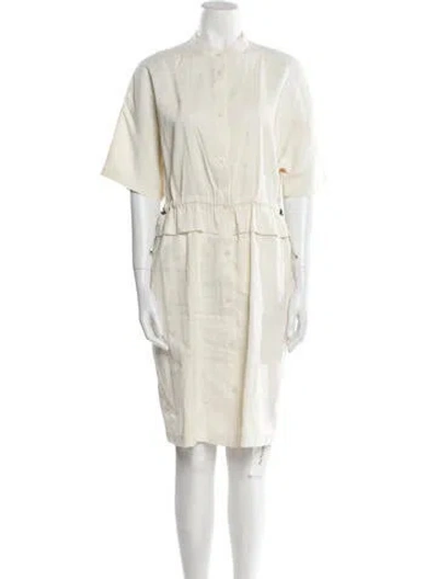 Pre-owned Bogner Linen Mini Dress In Neutral