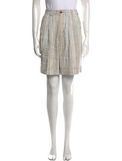 Pre-owned Bogner Linen Mini Shorts In Neutral