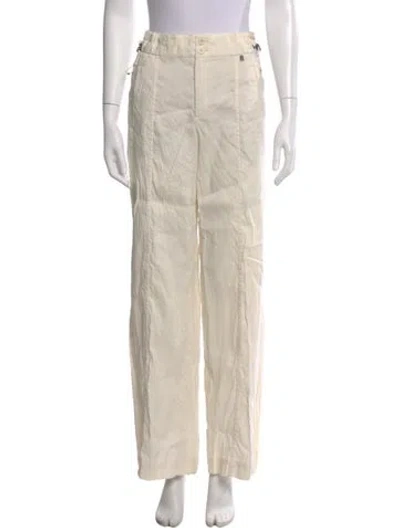 Pre-owned Bogner Linen Wide Leg Pants In Neutral